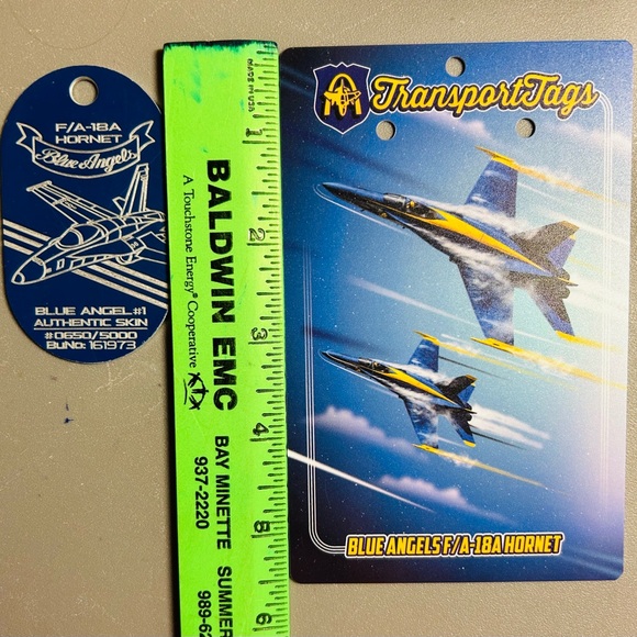 Beautiful luggage tag made from a real F-18 Blue Angel jet - by TransportTags! - Picture 6 of 6